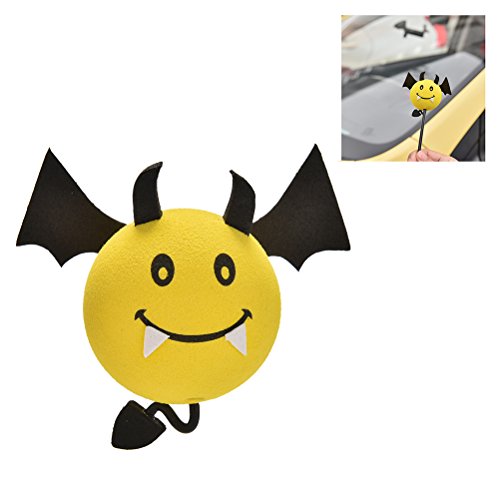JiaUfmi Automobile Car Antenna Topper Eva Decorative Topper Balls, Devil Yellow - Thumbnail 2