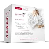 Bamboo Hypoallergenic Mattress Protector by Red Nomad - Breathable Cool Cycle Technology for Maximum Circulation & Comfort - King Size