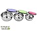 Stainless Steel Food Storage Containers with lids Metal lunch containers bento BPA Free Nontoxic Dishwasher Safe Eco Friendly resistant 3 color set 4.7-5.5 - 6.3 INC BONUS : 2 Bag Seal Sticks 4.7 IN