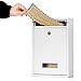 Locking Mailboxes Wall Mounted Vertical – Jssmst Key Lock Mail Box Medium Capacity Galvanized Steel Cover Rust-Proof Metal Post Box, 12.6 x 8.5 x 3.4 Inch, White, SM-0604L
