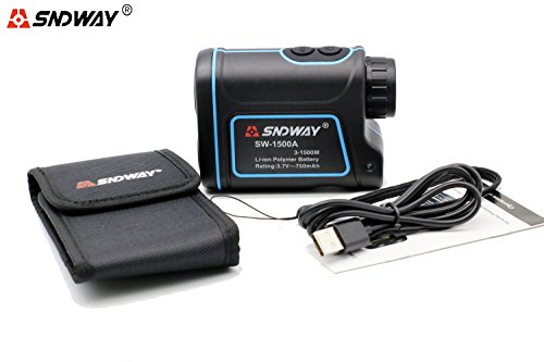 SNDWAY SW-1500A 1500M Handheld Monocular Digital Laser Distance Meter Hunting Rangefinder Telescope Golf Distance Meter