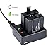 ODRVM 2 x 1050mAh Rechargeable Action Camera Battery with USB Dual Battery Charger for AKASO, Crosstour, Campark, APEMAN, DBPOWER, Victure, FITFORT, EKEN, Yuntab, SOOCOO 4K Underwater Camera