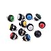 Cylewet 12Pcs 12mm Waterproof Momentary On Off Reset Push Button Switch Mini Round Switch 6 Colors(Pack of 12) CYT1088