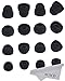 ALXCD Ear Tip for Level U Pro, SML & Double Flange 8 Pair Soft Durable Silicone Replacement Ear Tip Earpads Eargels (Not for Level U), Fit for Level U Pro (8 Pair)[Black]