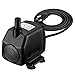 Homasy 900GPH Submersible Water Pump with 5.9ft (1.8M) Power Cord, 2 Nozzles and 9.8ft High Lift for Aquarium, Fish Tank, Statuary, Pond, Hydroponics