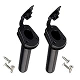 ACSTERB 2 pcs Plastic Flush Mount Fishing Boat Rod Holder and Cap Cover