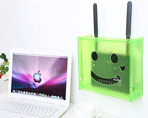 Osierl Smile Face Wifi Router Organizer Wire Storage Wall Mount