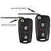 qualitykeylessplus Two Standard Key Blade Replacements for Kia Flip Remote Uncut Blank