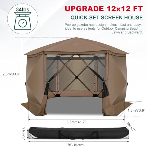 COBIZI 12x12 Pop-Up Screened Gazebo Review: Stargazing Design for Easy Camping image 22