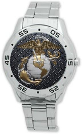 Birthday/Christmas Day Gifts USMC Marine Corps Analogue Stainless Steel Men's Watch