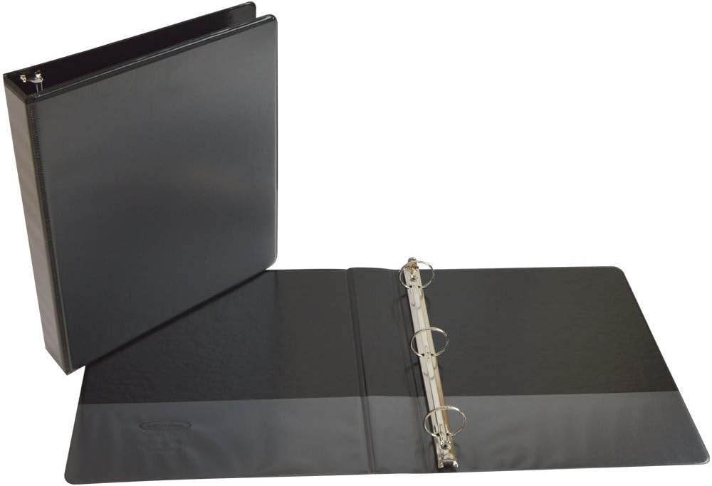 Wilson Jones 1 Inch 3 Ring Binder, Basic Round Ring View Binder, Black, 4 Pack (W70362-14BPP) : Office Products