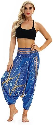 Yoga Pants,Women Casual Loose Yoga Trousers Baggy Boho Aladdin Jumpsuit Harem Pants