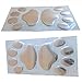 KitMax (TM) Pack of 12 Pairs 3D Cat Paw Dog Claw Auto Car Truck Laptop iPad Window Wall Motorcycle Decor Decal Sticker