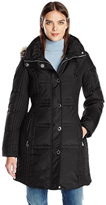 anne klein black coat