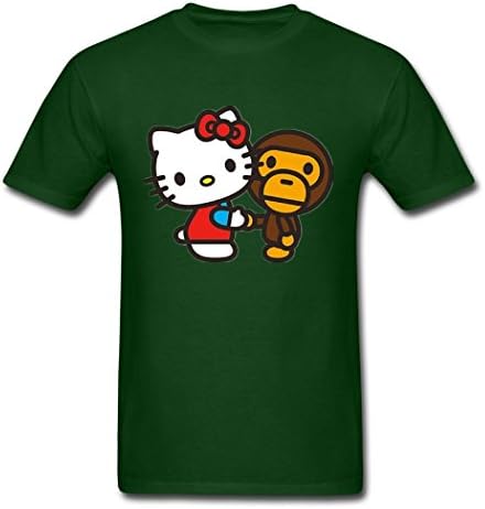 LeiANze Bape And Kitty Your Own Zone Men's Shirt Forest green Small