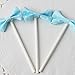 [Pack of 18] Children's Birthday Baby Shower Party Bow Dots Cupcake Toppers Cake Decoration Supplies - Blue