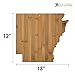 Totally Bamboo Arkansas State Shaped Serving and Cutting Board
