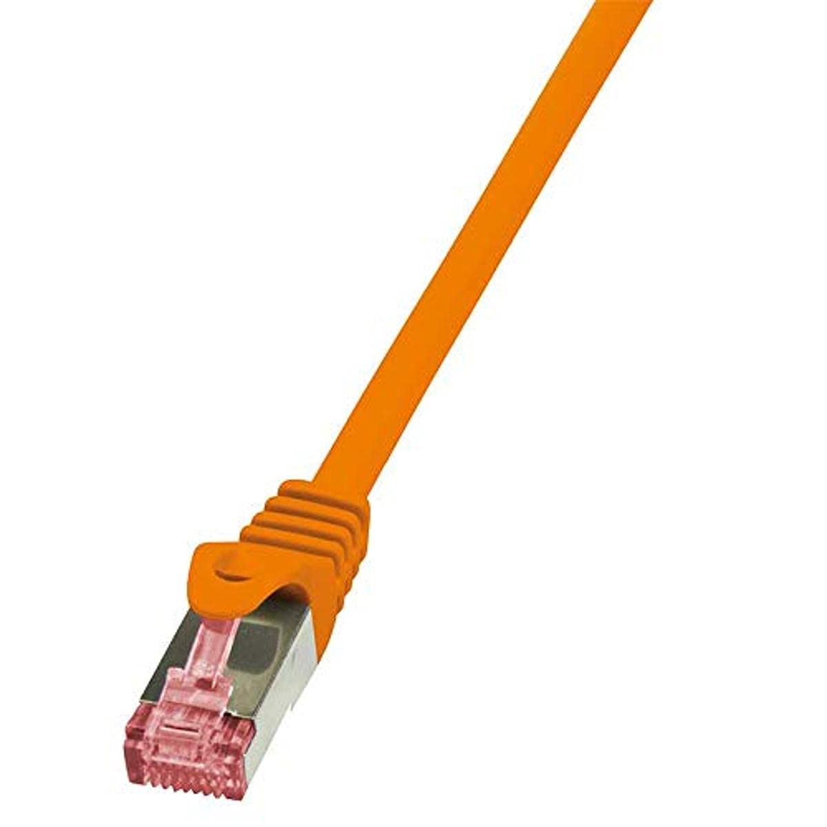 LogiLink CQ2038S CAT6 S/FTP PIMF PrimeLine Patch Cable, 1 Meter Length, Orange, Orange, 1 Meter Length