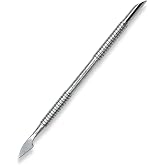 Cuticle Pusher &ndash; Dual-Ended Stainless Steel | Orange Stick Tip + Precision Knife | 340P PS Star PRO | Reusable, Professional Manicure and Pedicure Tool for Cuticle Care &amp; Nail Prep