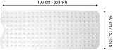 ANSIO Bath Mat Non Slip 100 x 40 cm Anti Mould PVC with Drain Holes view 3