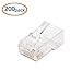 Cable Matters 200-Pack Cat 6 RJ45 Modular Plugs with Load Bars for Solid UTP Cable