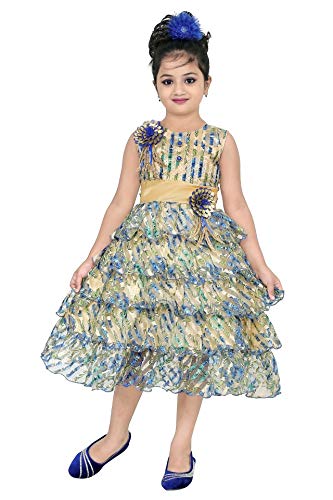 girls midi knee length party dress