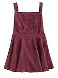 SweatyRocks Women's Straps A-Line Corduroy Pinafore Bib Pocket Overall Casual Dress