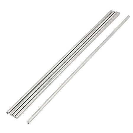 DealMux 5 Stück 3mm x 200mm DIY RC Auto-Spielzeug-Modell Gerade Metallrundwellen Rod Bars