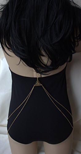 Delivery in 3 days by express Triangle Bohemian OVERSIZE Body Chain, Gold Body Jewelry, Beach Jewelry, Bikini Jewelry