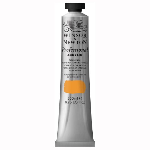 Winsor & Newton 200ml Professional Acrylic Colour Tube - Raw Sienna