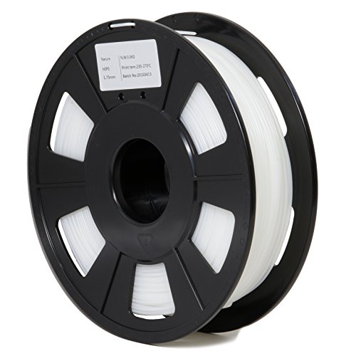 GP3D HIPS 3D Printer Filament Natural Color - .5KG 1.75mm 1lb. Compatible With 3D Printers Reprap, Makerbot Replicator 2, Makergear M2 and up, Afinia, Solidoodle 2, Printrbot