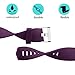 POY Replacement Bands Compatible for Fitbit Charge 2, Classic & Special Edition Sport Wristbands, Small Plum, 1PC