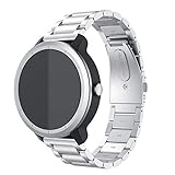 Anrir Compatible for Garmin Vivoactive 3 Watch Band, 20mm Stainless Steel Watch Strap for Garmin Forerunner 645/Forerunner 245/Samsung Galaxy Watch 42mm/ Galaxy Watch Active 40mm Smat Watch - Silver