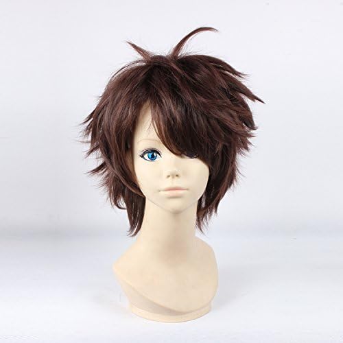 Oikawa Tooru Haikyu!! Cosplay Wig, Men's Fluffy Short Brown Heat Resistant Synthetic Anime Wigs Free Size