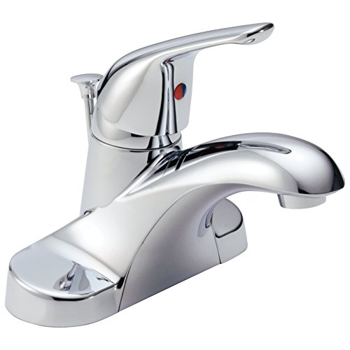 Delta Faucet Foundations Centerset Bathroom Faucet, Chrome 1-Handle Bathroom Faucet, Delta Bathroom...