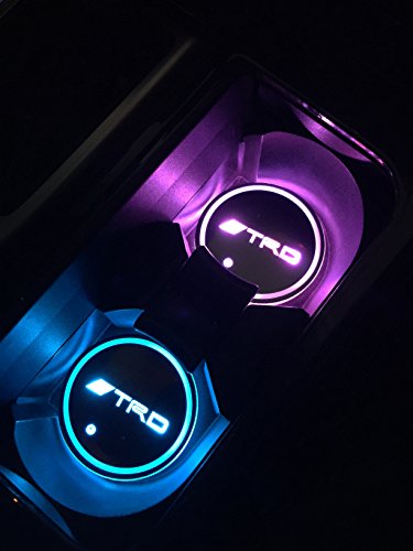 Car Logo LED Cup Pad led cup coaster led cup coaster USB Charging Mat Luminescent Cup Pad LED Mat Interior Atmosphere Lamp Decoration Light (TRD)