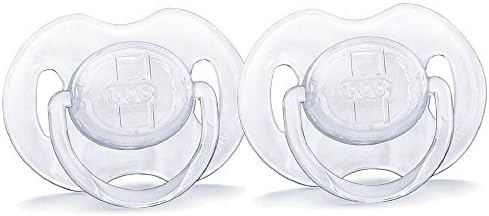 Philips Avent BPA Free Translucent Clear Pacifiers, 0-6m+ 2 ea