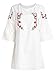Floerns Women's Bell Sleeve Embroidered Tunic Dress A White M