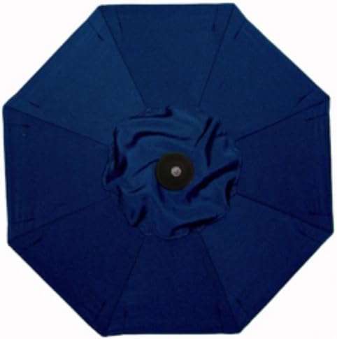Galtech International 727S28 Deluxe Auto Tilt - 7.5' Round Umbrella, Choose Fabric Color: 28: Navy, Choose Pole Finish: S: Sand