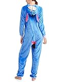 Disney Women's Faux Fur Licensed Sleepwear Adult Costume Union Suit Pajama (XS-3X) Eeyore L