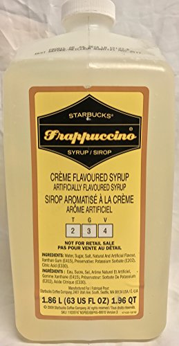 Starbucks Frappuccino Syrup Cream Creme, Light, Coffee Flavored Beverage Base 63 Oz (Creme)