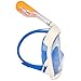 Tribord EasyBreath Full Face, Anti-Fog, Hypoallergenic Silicone Facial Lining, Blue, S/M