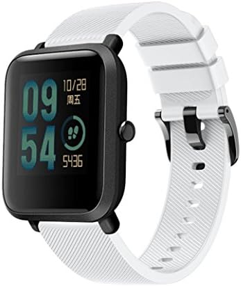 Alonea Huami Watch Band, Soft Silicon Watch Band Wirstband For Huami Amazfit Bip Youth Watch (White ❤️)