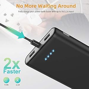 SWEYE Power Bank, 26800mAh Ricarica Rapida Caricabatterie Portatile Potente Batteria Esterna con 2 uscite e LED luci per… - immagine 4