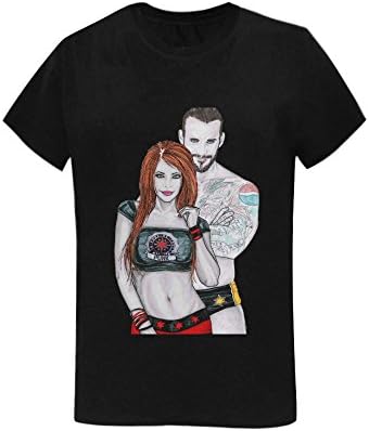 ALLIEED Women's Noelia and CM Punk T-shirt -XL