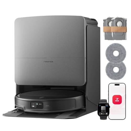 Saros 20 Set Robot Aspirador Succión Extrema de 36000 Pa, Chasis AdaptiLift 3.0 hasta 8.8cm, Sistema StarSight 2.0, con Base RockDock Nuevo, Lavado con Agua a 100°C y Secado con Aire 55°C