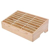 Ozzptuu 24-Grid Wooden Cell Phone Holder Desktop Organizer Storage Box for Classroom Office