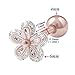 bodyjewellery 2pcs 16g 1/4 Cartilage Earring Stud Flower Barbell Forward Heilix Tragus Lobe Auricle Cartilage Bar Surgical Steel CZ - RG