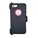 iphone 6s Plus Case, Kecko Shockproof High Impact Tough Rubber Rugged Hybrid Defender Series Case Cover Skin w/ Built-in Screen Protector & Belt Clips for iphone 6 Plus/6S Plus - Black Rose