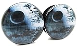 Star Wars Death Star Ear Plugs - Acrylic Screw-On - 10 Sizes - Brand New *Pair*